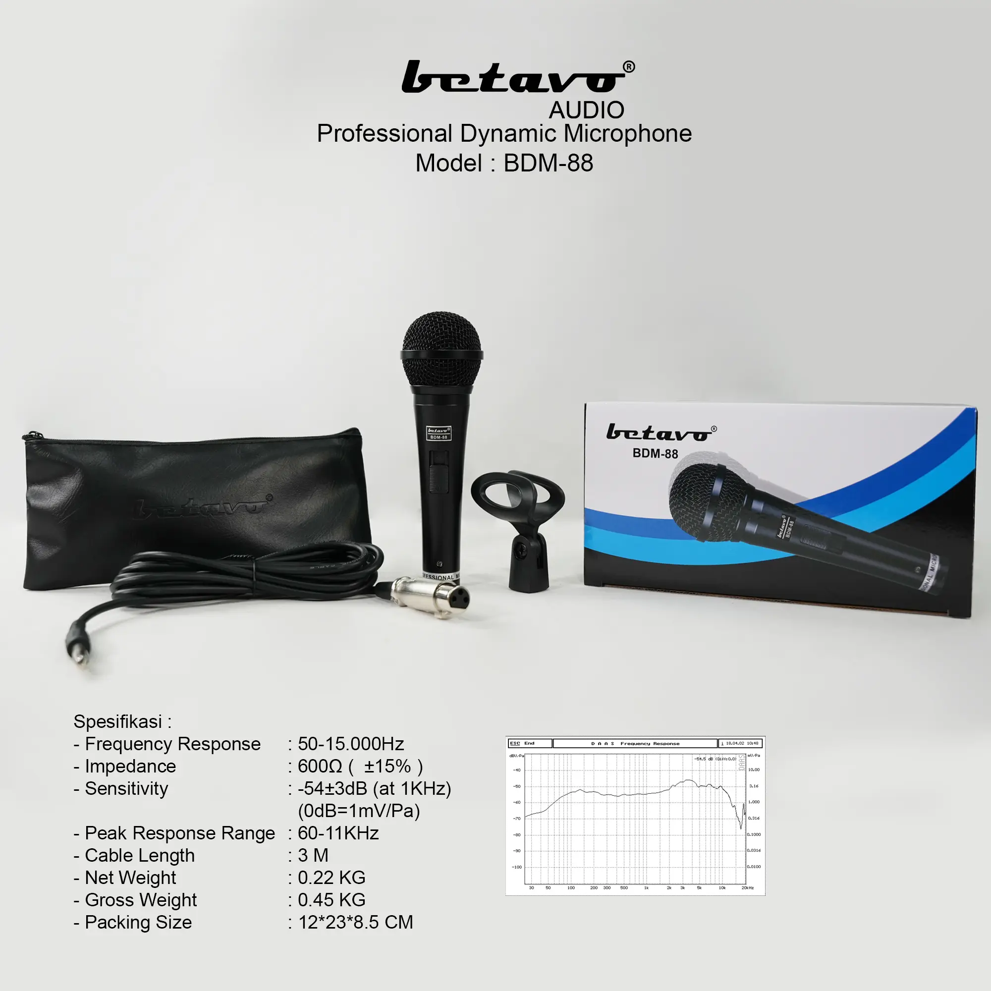 Professional Dynamic Microphone Betavo BDM 88 Mikrofon