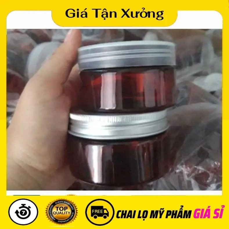 [COMBO 5SP] Hủ Hộp Nhựa Pet 50g, 100g, 200g, 250g, 500g Nhiều Màu Đựng Kem, Gia Vị, Đồ Khô, Ngũ Cốc, Chiết Mỹ Phẩm 6
