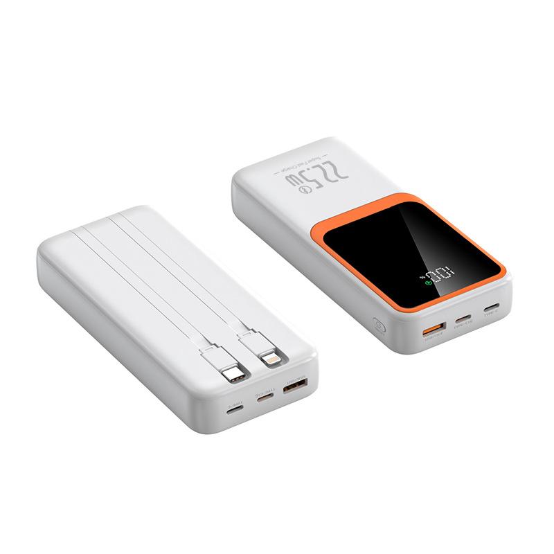 Sạc Dự Phòng, Dung Lượng Lớn 10000mAh, Hiển Thị Công Suất, Tích Hợp Cáp 5