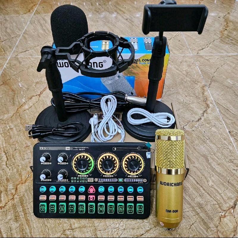 trọn bộ livestreams sound card k900 micro bm900 ạ