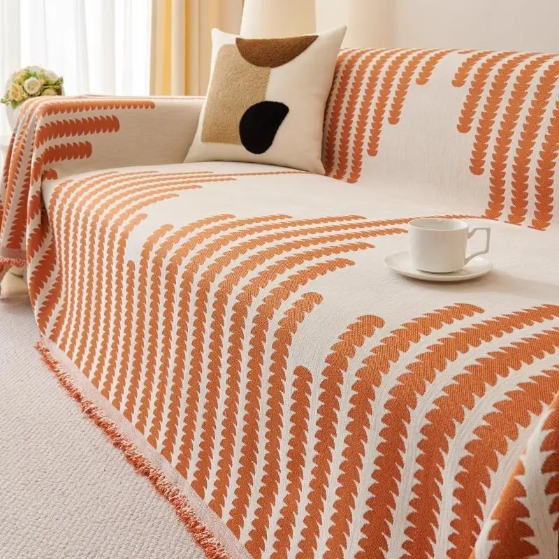 Geometric Pattern Sofa Cover, 1 Count Full Coverage Anti-cat Scratching Protection Sofa Cover, Household Textiles for Home Living Room Bedroom 5