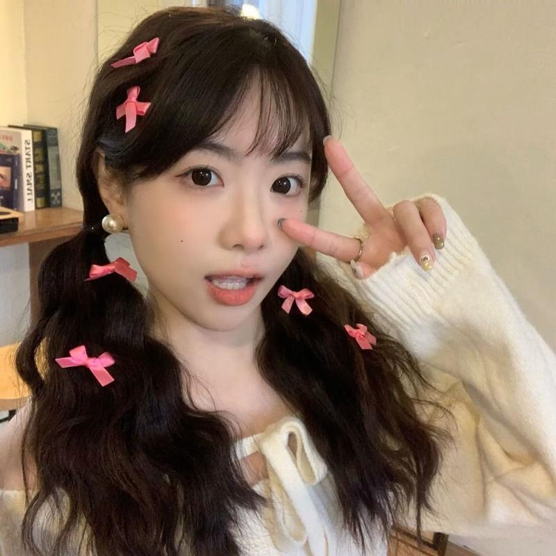 Product Introduction of 1PC New Mini Bowknot Hair Clips Fairy Hair Accessories Bow Hairpin Sweet Headwear Ribbon Barrette Girls 10