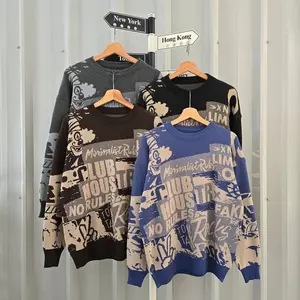 Rajut Bandung Store Arlina Urban Sweater Sweater Rajut Wanita Motif Streetwear Knit Pullover Korean Style Atasan