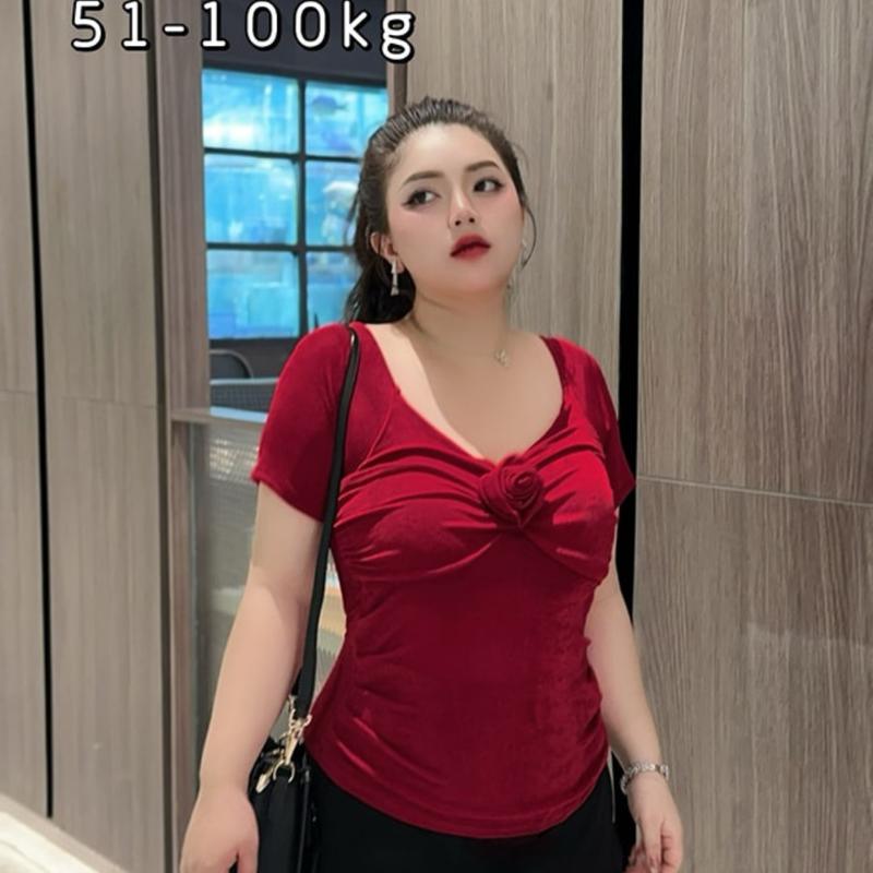 Béo Design bigsize - Áo thun bông hoa Nữ bigsize 50kg đến 100kg