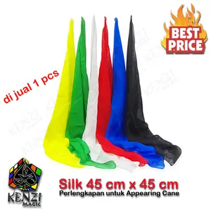 Alat Sulap Silk 45 x 45 Aksesoris Kain Appearing Cane Metal