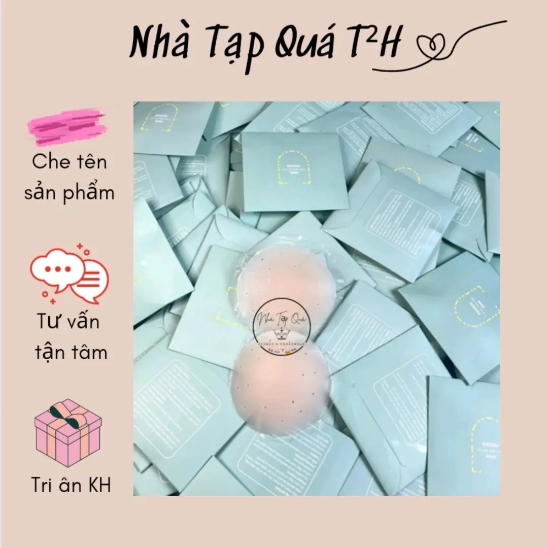 (Có che tên) Miếng dán nhũ hoa silicon cao cấp chống đọng mồ hôi SUSNNY có lỗ thoáng khí - chống nước siêu dính tái sử dụng được nhiều lần Nữ mieng danchong mohoi Bra