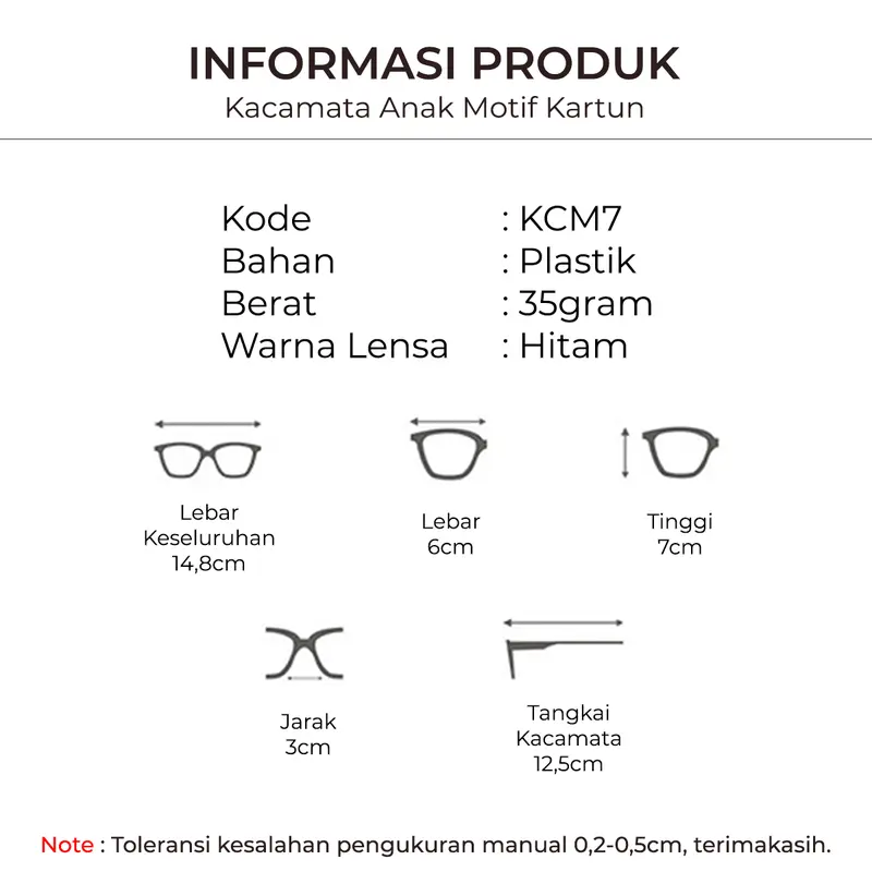 Caramel - Kacamata Anak Perempuan Kecil Bulat Motif Kartun Lucu Imut Aksesoris Fashion New Trend 5