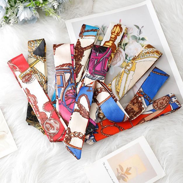 Product Introduction of Hot Sale Classic Retro Decorative Slim Narrow Scarf for Bag Handle Wrapping Small Ribbon Scarf Ladies Neck Scarf 7