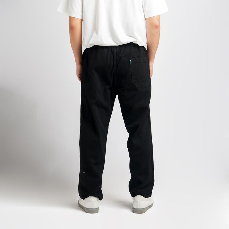 Pluviophile - Relaxed pants celana Baggy relaxed Gombrong Jeans karet Denim Black Stretch Panjang 2
