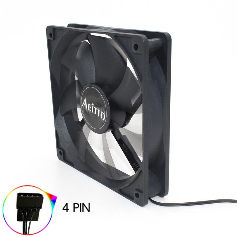 Product Introduction of AEiTTO 1200-3000RPM PC Case Cooling Fan, DC12V/4Pin Hydraulic Bearing Chassis Fan, Computer Cooling Fan for Desktop & Laptop 6