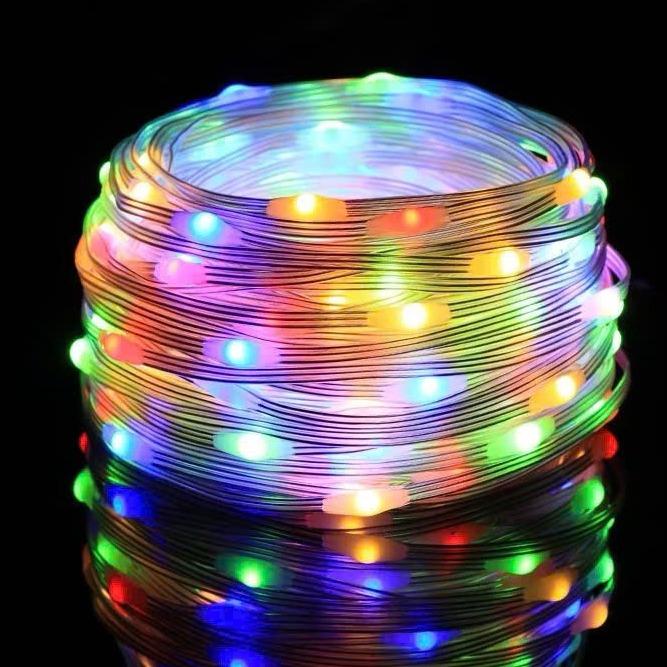    Nguồn 220V  100 M LED HẠT GẠO chống nước nhiều chế độ nháy   ko ap ko điều khiển   