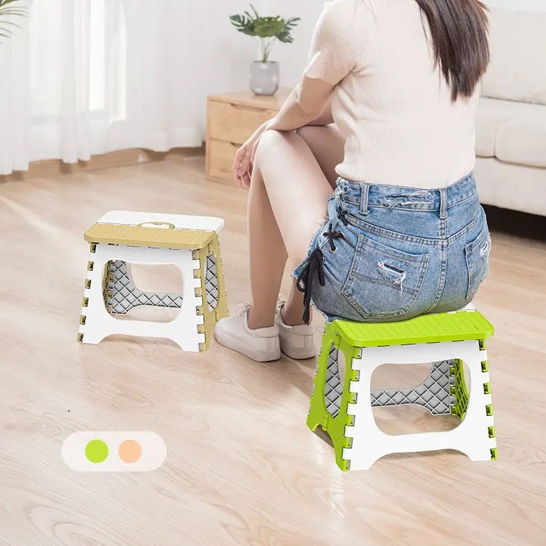 2025 Plastic Folding Small Stool Outdoor Portable Fishing Stool Bathroom Children'S Shoe Changing Chair Household Stool