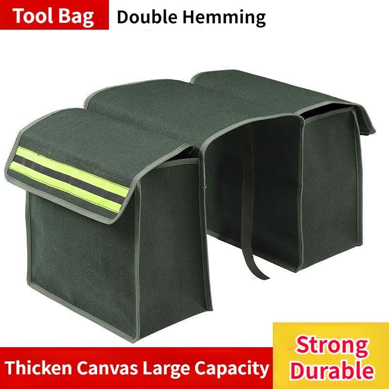Túi Đựng đồ bằng Vải Bố, Dày, Thích hợp cho yên xe phía sau xe đạp và xe máy Sport Túi Thể Thao Bag 1pair Universal Bike Saddle Bag Hành lý Pannier Vải đơn giản Mũ bảo hiểm Vest Bag 0