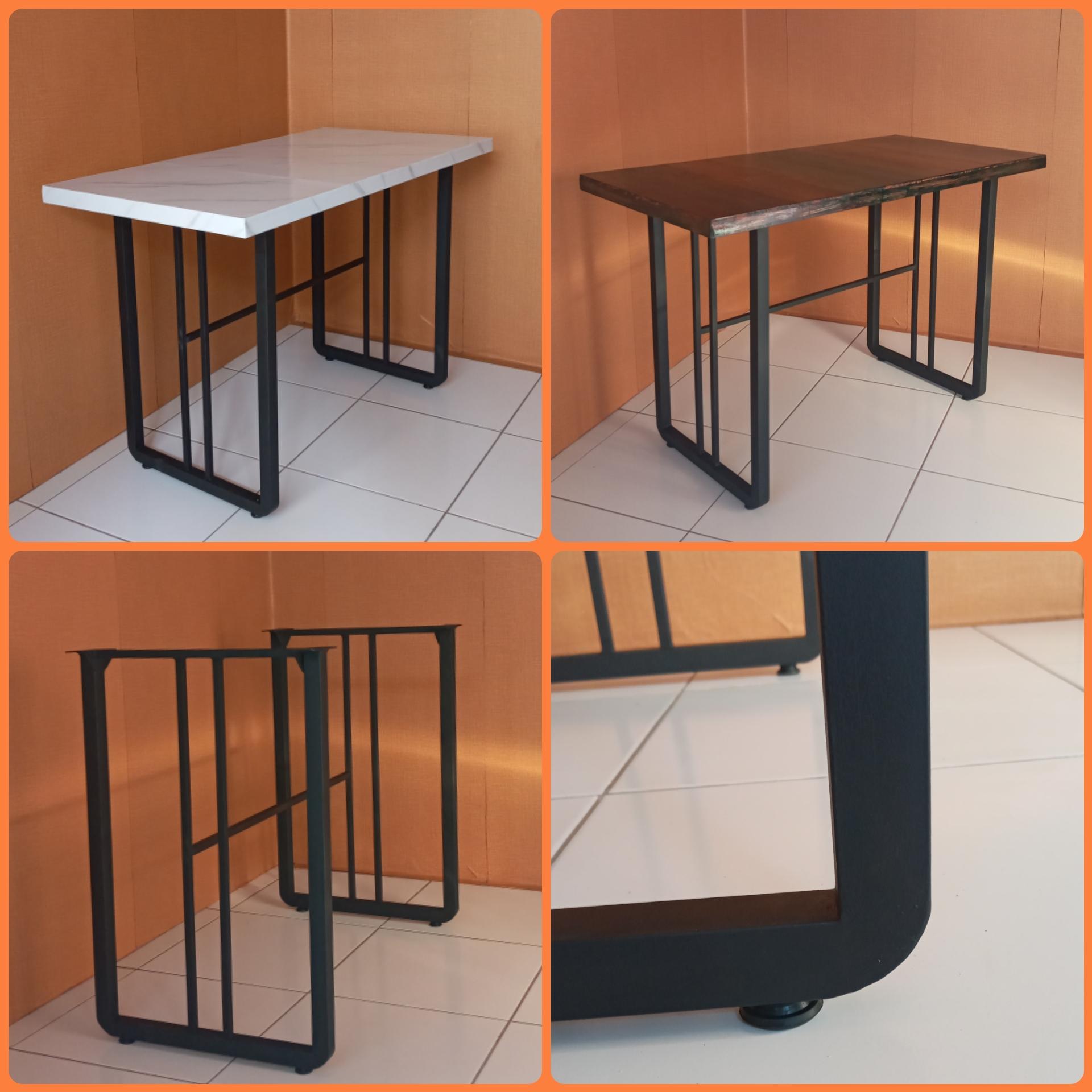 Rajameja Kaki Meja Besi Industrial / Kaki Meja Minimalis Rm002 / Kaki Meja Laptop Hitam Besi Asli Furniture