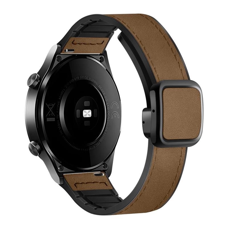 Dây đeo đồng hồ dành cho Huawei, samsung, GARMIN Watch GT 4/3 Pro, da ngựa hoang dã, khóa nam châm, da thật , 20 mm/22 mm, dây đeo da mềm dành cho nam, phụ kiện đeo thông minh phong cách retro