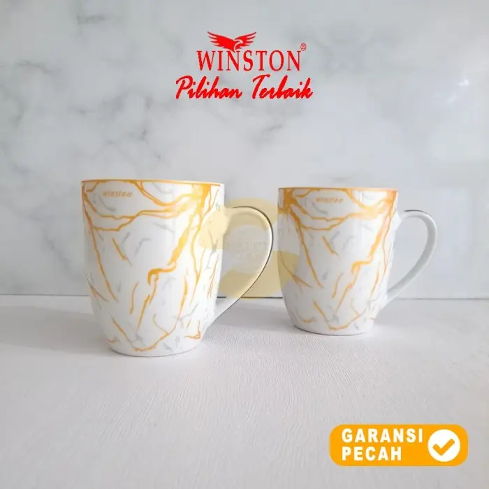 WINSTON 1pcs 11oz Monochrome Mug Keramik | Mug Gagang | Gelas Minum 1