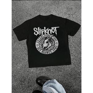 Camiseta Gótica 1 unidad de 220 gramos Banda de Metal Camisa de T 100% algodón con estampado digital Dise?o Vintage Camisa de Hombre Casual para Tiempo Libre