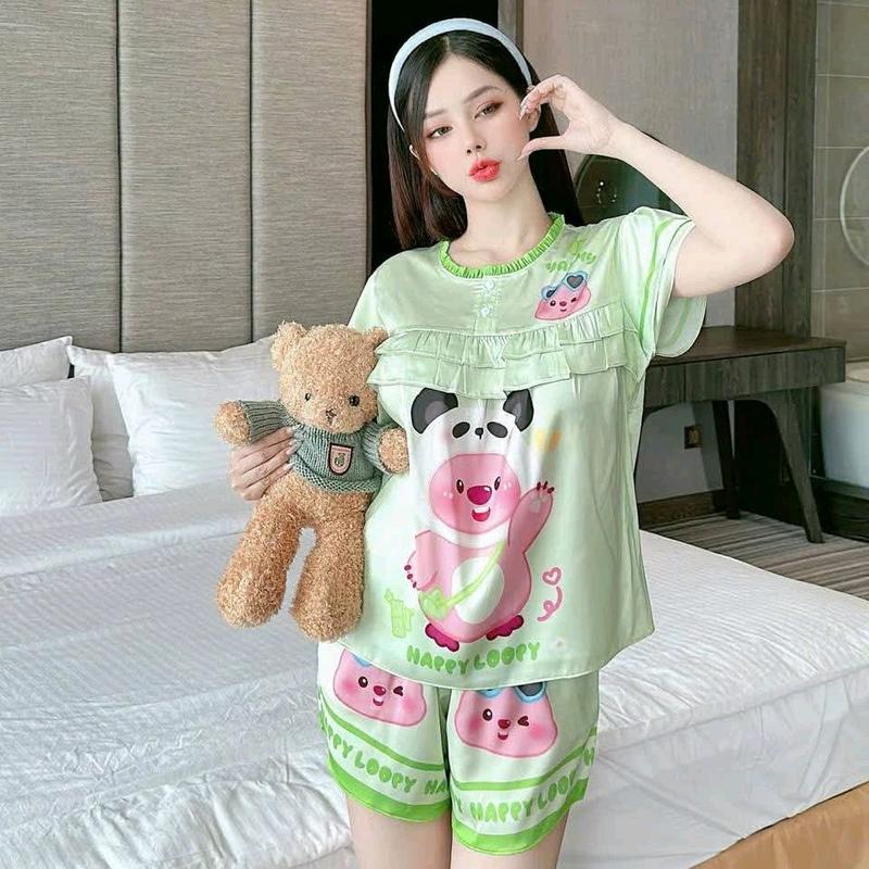 Đồ bộ đùi hoạ tiết hoạt hình tay 2 tầng dễ thương cho nữ 6