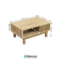 Gambar Dekoruma TATSURO Meja Tamu Kayu - Coffee Table Minimalis - Cokelat dari Dekoruma Official Store Kab. Bekasi 3 Tokopedia
