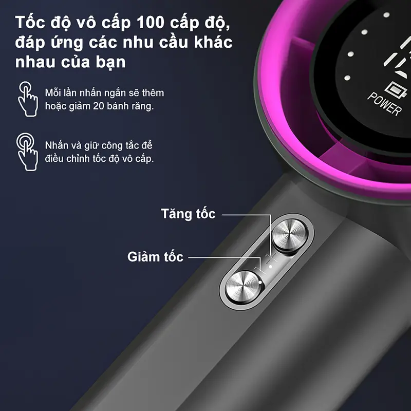 【GOOJODOQ x KOC】Quạt cầm tay tốc độ cao tặng ốp, 100 mức gió,  màn hình kỹ thuật số,  Sử Dụng 2-7h, Usb Mobile PHÙ HỢP LÀM QUÀ TẾT, QUÀ CHO NGƯỜI YÊU Phụ Kiện | BigBuy360 - bigbuy360.vn