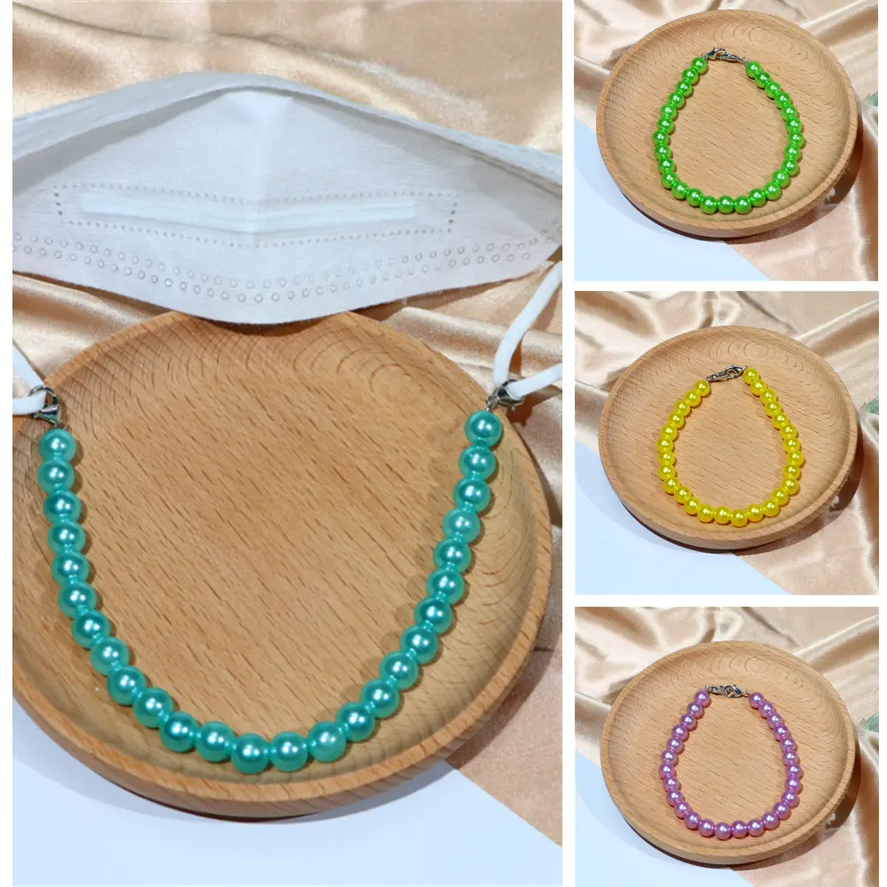 Pearl Mask Extender Mask Anti-lost Lanyard Mask Glasses Holder For Head Scarf Muslim