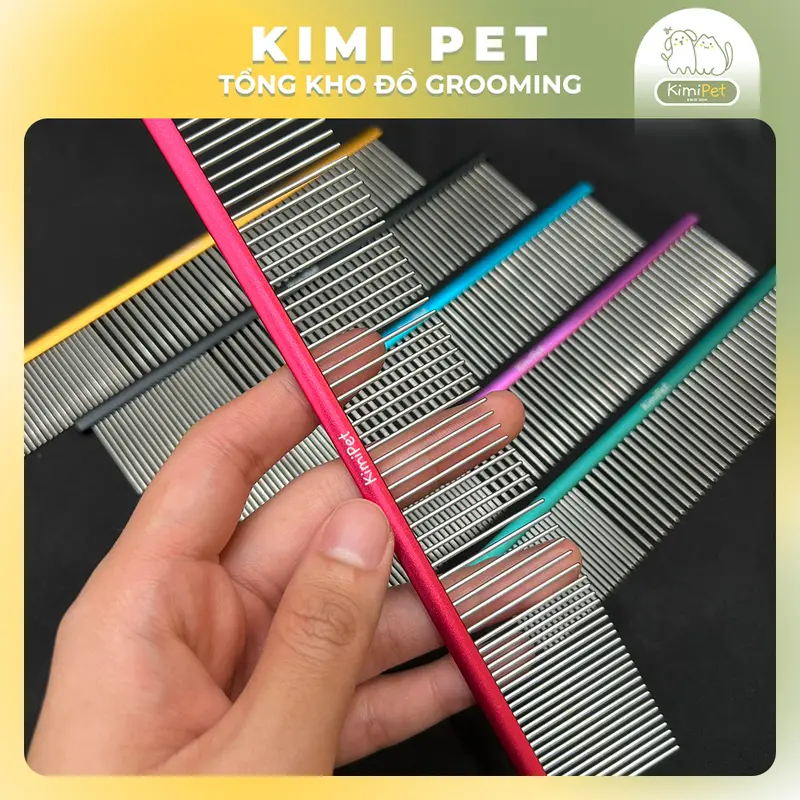 Lược nhẹ chải lông cắt tỉa KIMI 18.5cm chuyên dụng grooming cho thú cưng 5