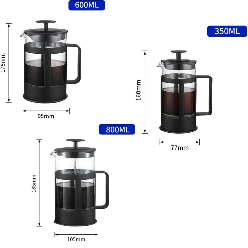 Filtration Plunger Stainless Steel Thickened Brewing Kettle Coffee Pot Tea Maker French Press 2