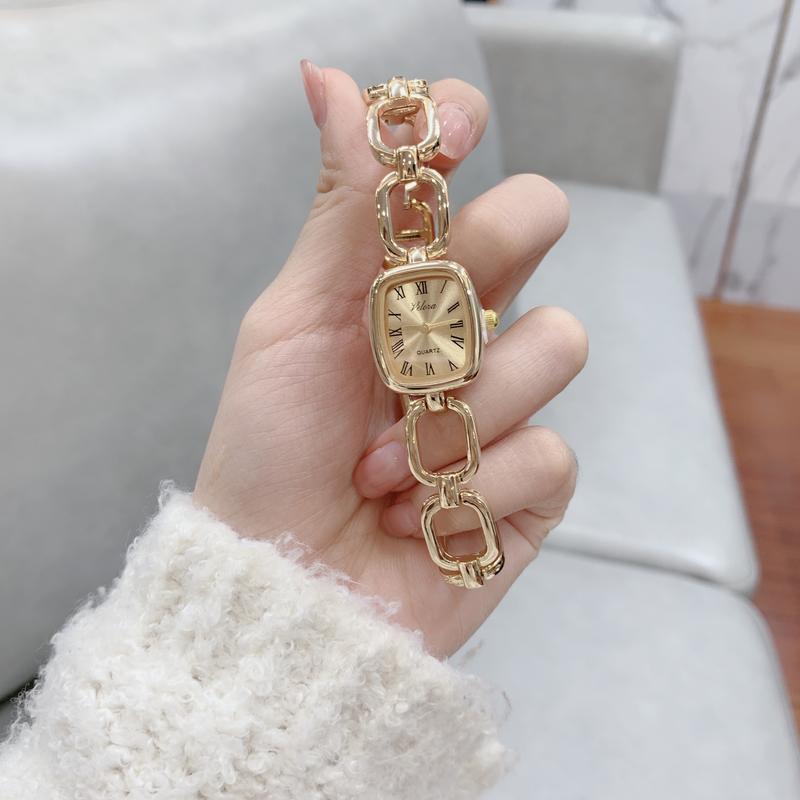 [NEW] Đồng hồ thời trang thiết kế không kim giây Velora dây xích thiết dạng lắc tay - DH01 Women Watch Voi 5