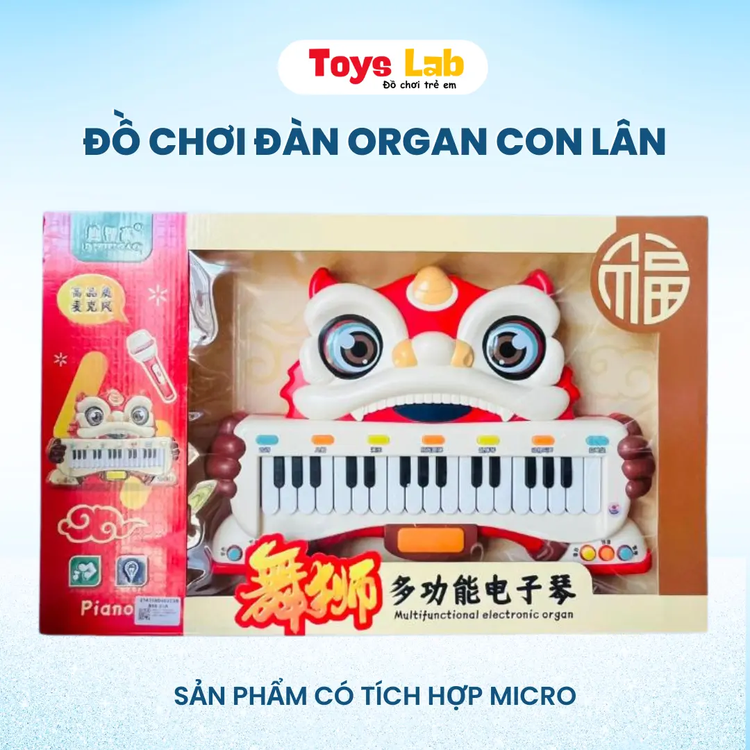 Toyslab - Đồ chơi đàn organ 32 phím hình con lân TL059