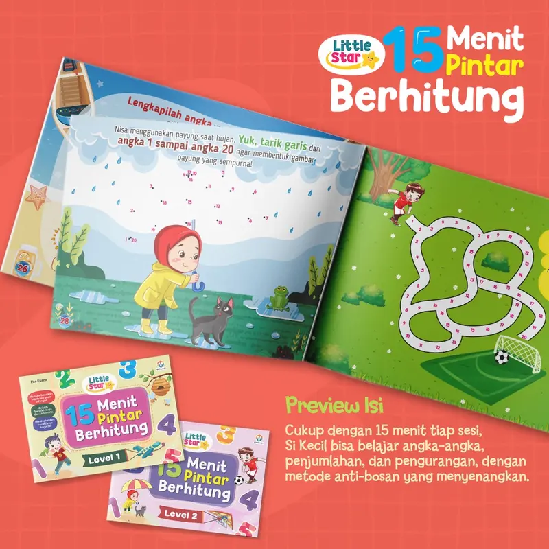 Buku Belajar Berhitung - Little Star 15 menit Pintar Berhitung (Usia 3+) Ziyad Books 5