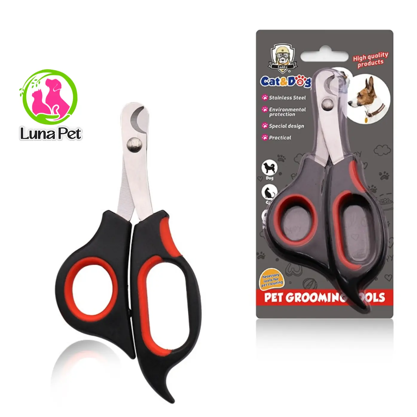 Kéo cắt tỉa móng cho thú cưng, dụng cụ tỉa móng cho chó mèo tiện lợi Luna Pet KE01