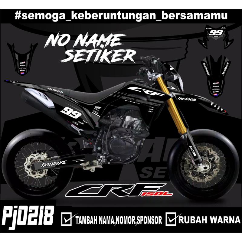 Sticker setiker stiker decal CRF 150 L-(pj0218) minimalis Fullbody-Dekal CRF 150 L Trail Supermoto 4