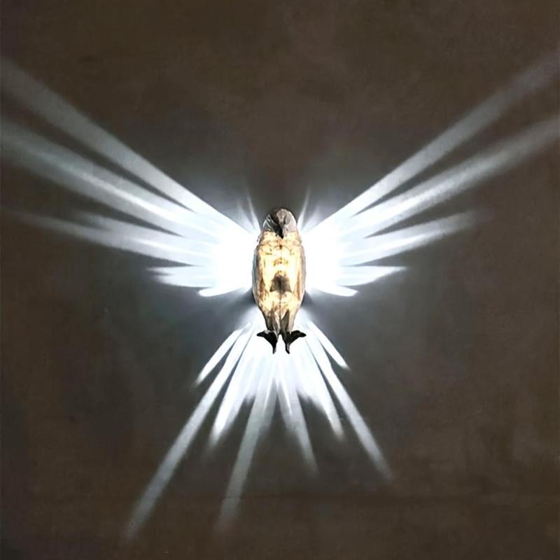 Batteries Required LED Wall Light, 1 Count Eagle Design Battery Powered Wall Lamp, Decorative Light For Home Party 6