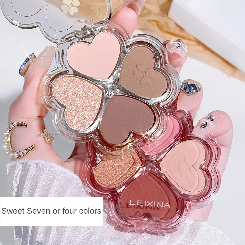 [Fast Ship] LEIXINA 4 Color Eyeshadow Palette Cosmetics Glitter Makeup Eyeshadow Palette Long-lasting Make-up