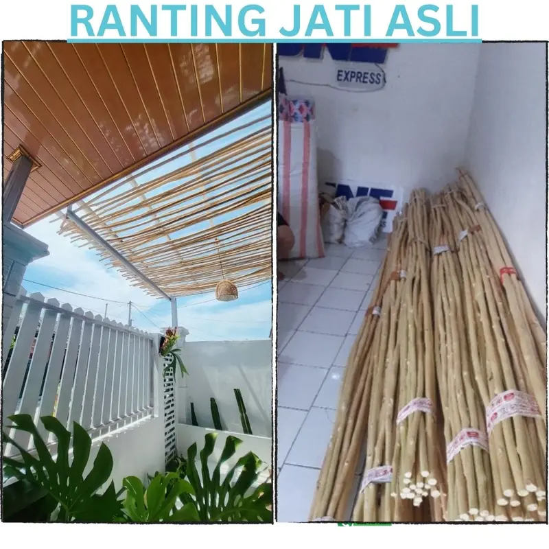 Ranting Kayu Jati Dekorasi Atap Ala Bali panjang 250 cm 3