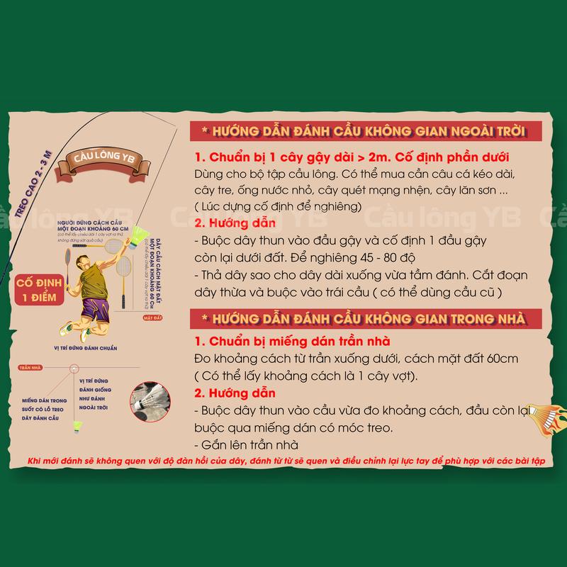 Product Introduction of Bộ tập cầu lông tại nhà - bộ luyện cầu lông quay lại tập trong nhà, luyện trái tay phải tay 1