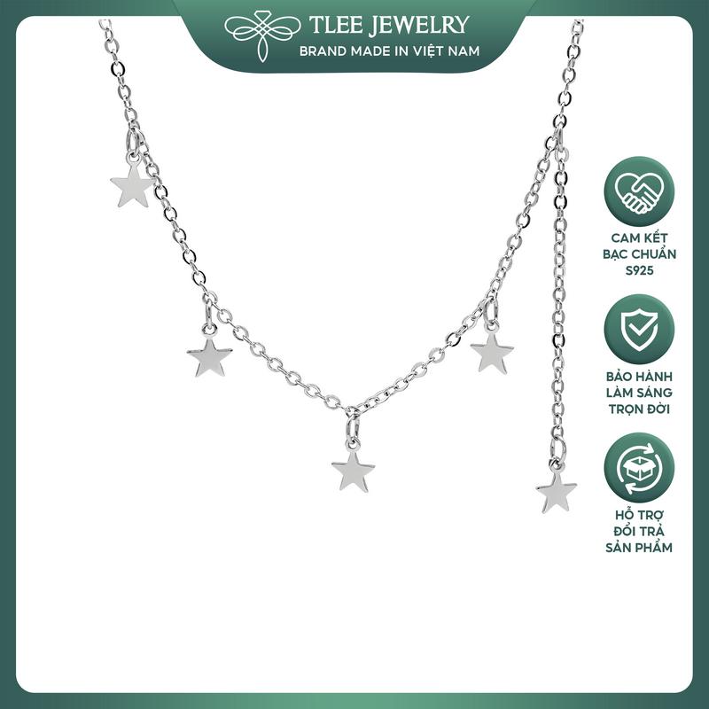 Lắc chân bạc nữ TLEE vòng chân sao trơn basic TLEE JEWELRY LC0114