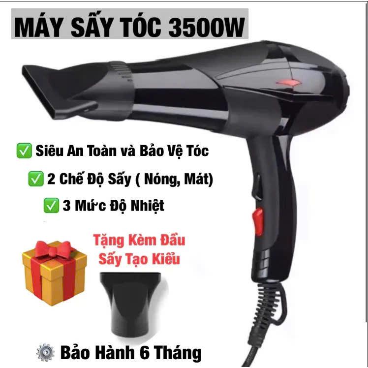  Máy Sấy Tóc 2 Chiều Nóng Lạnh Công Suất Lớn 3500W. Máy sấy tóc công suất lớn  Bảo hành lỗi 1 đổi 1  máy  sấy maysay  tocsalon 
