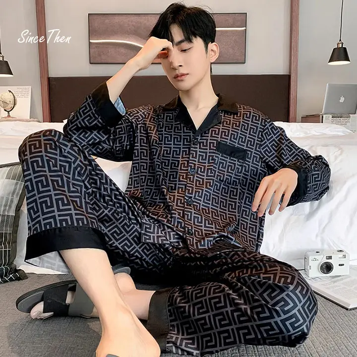 Đồ ngủ nam lụa dài Antlia, pyjama nam mặc nhà cao cấp dài tay, ngắn tay (Kèm ảnh thật) - Since Then Áo Menswear Quần Kate
