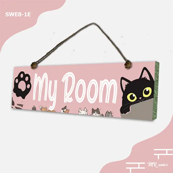 Hiasan Gantungan Kamar Pintu Pajangan Rumah Home Decor Motif Kucing Aesthetic 0