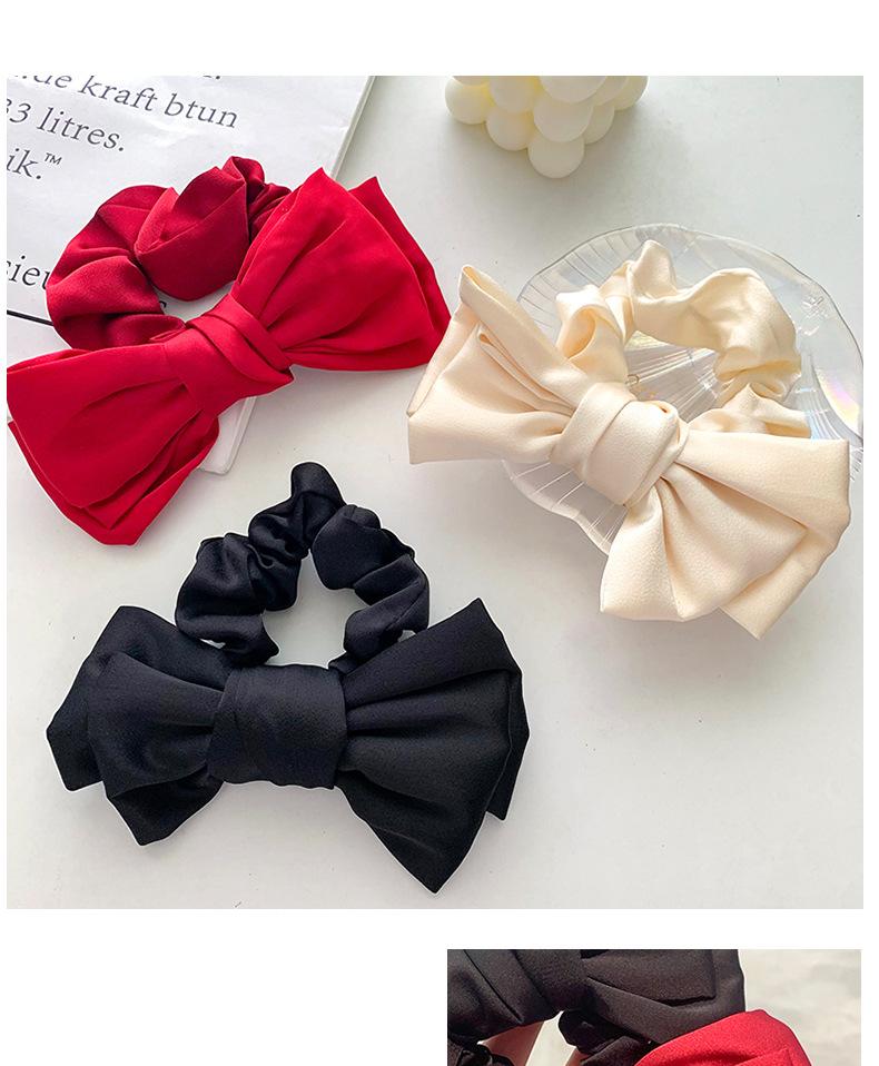 Product Introduction of Minimalist Bowknot Hair Ring High Elasticity Does Not Hurt Hair Low-Key Elegant Hair Accessories Suitable for Office Dating 3