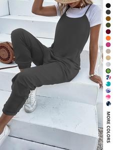 Mono de tirantes ajustables para mujer, mono informal y cómodo sin mangas para verano, mono de mujer para el día a día