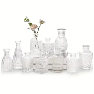 PURVONNIE Set Vas Bunga Kaca Mini Vintage Glass Vase 10 PCS - PV086