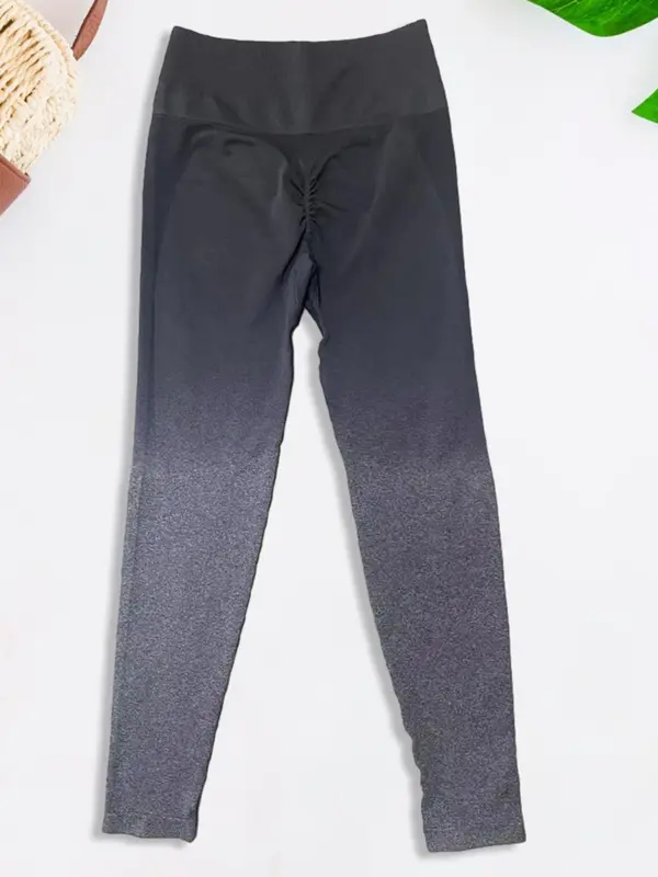 Women's Ombre Print High Waist Sports Leggings, Breathable Comfortable Seamless Skinny Pants, High Stretch Yoga Leggings, Ladies Sportswear for Indoor Outdoor Wear 5