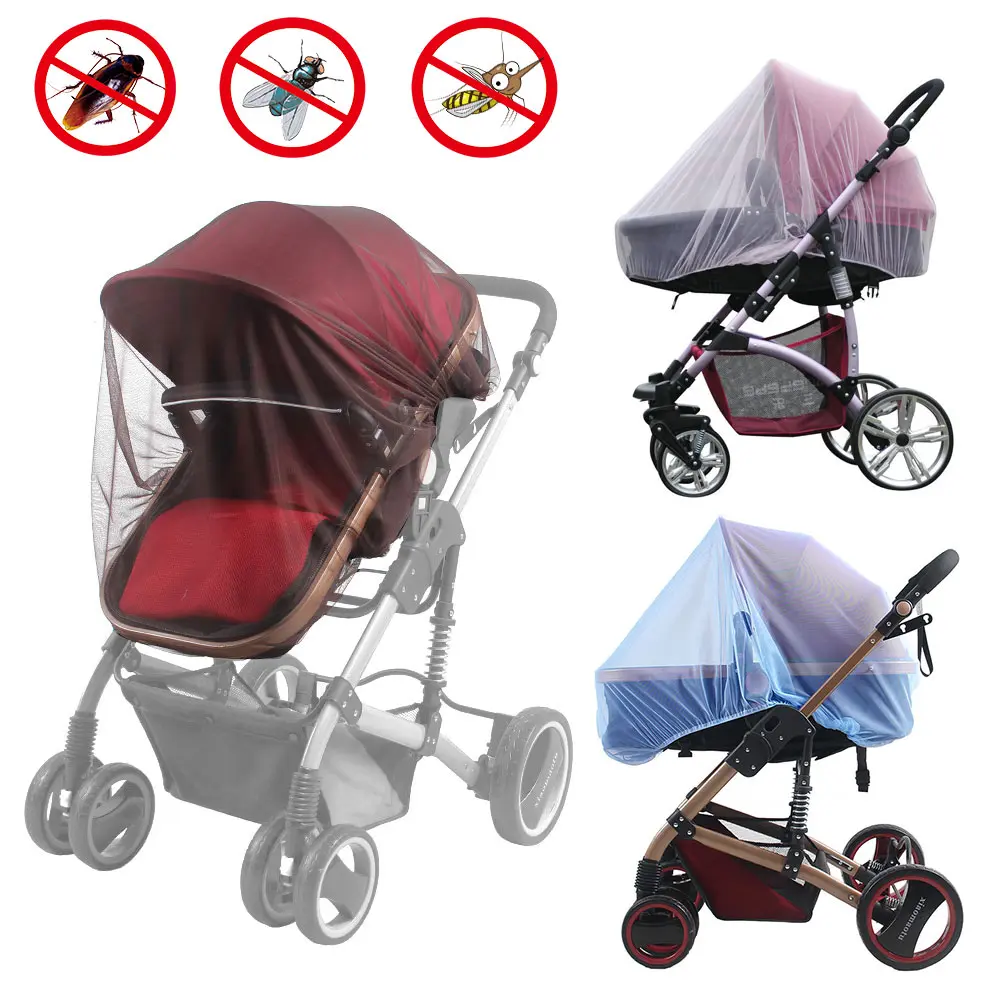 SH Safe Baby Crib Netting Mosquito Net Children Pushchair Anti-bug Netting Infant Protection Mesh Stroller Accessories Stroller #451199
