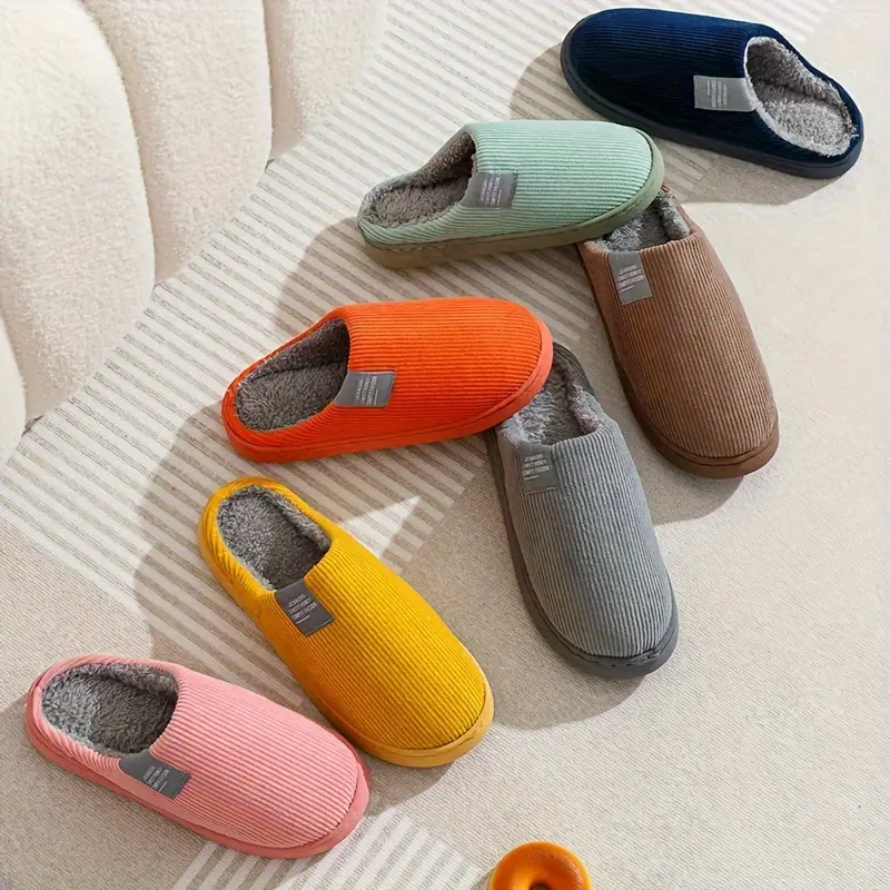 Couple Vertical Stripe Slippers 0