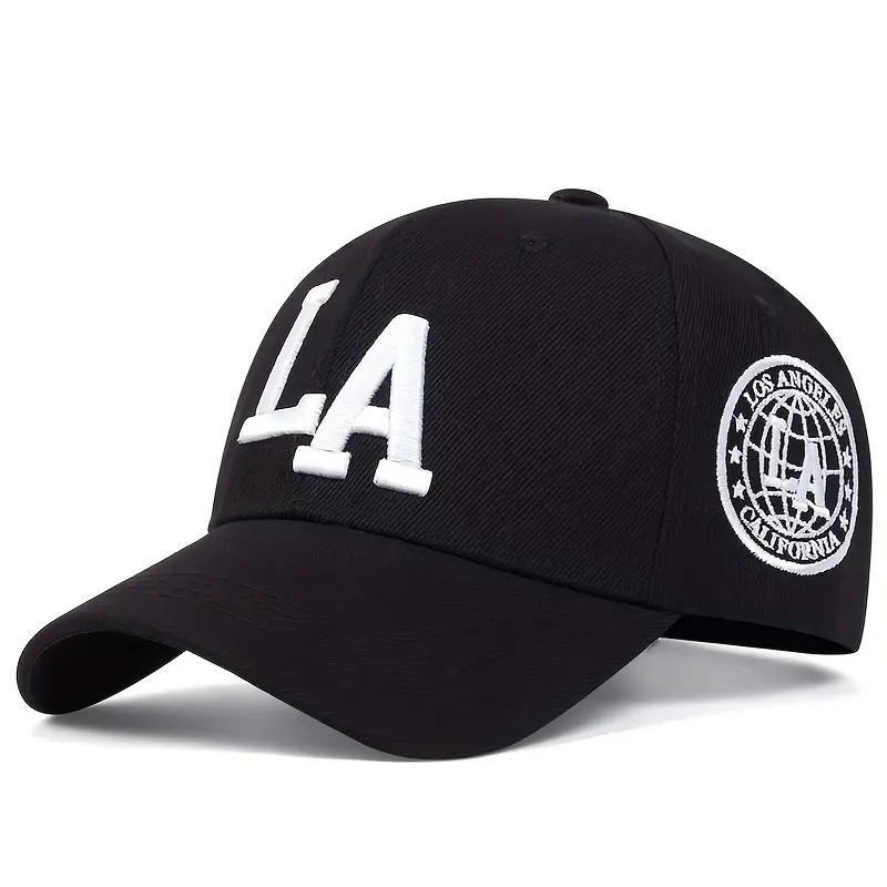 LA Embroidery Baseball Cap Unisex Hip Hop Sun Hat Adjustable Couple Dad Hats For Women Men