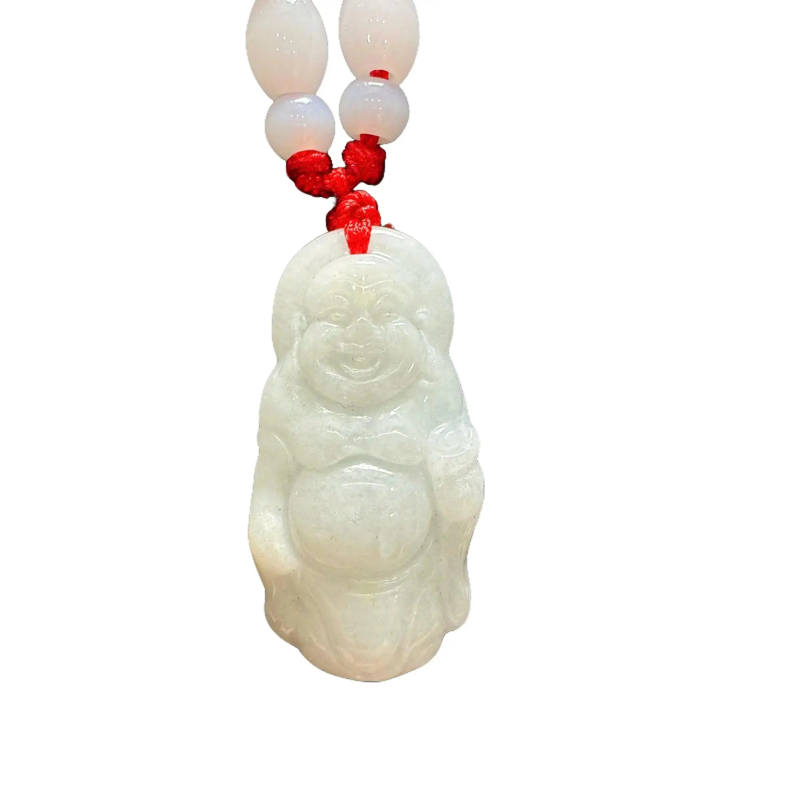 FY-FG025 Mặt dây chuyền ngọc phỉ thúy hình phật di lặc dáng đứng dành cho nam nữ Voi