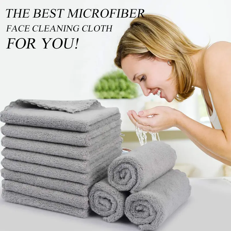 Reusable Makeup Remover Facial Cleansing Towel, 6 Counts Soft Face Washcloth, Travel Makeup Washcloths, Skincare Tools for Women 5