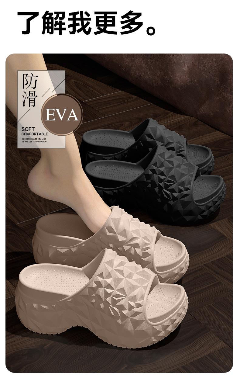 Product Introduction of Dép Lê Mùa Hè Cho Nữ, Đế Dày, Có Thể Đeo Ngoài Trời, Đế Đế Dày, Dép Quai Đơn Dép Lười Nửa Thời Trang Tăng Chiều Cao, Dép Dứa Người Nổi Tiếng Trên Internet Chống Trượt 9